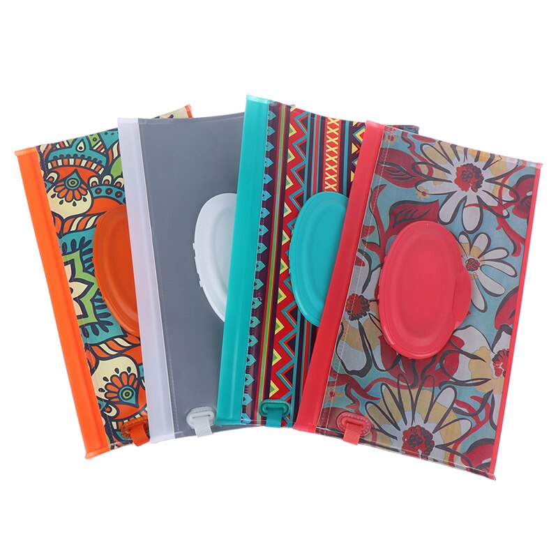Eco-Friendly Baby Wipes Box Wet Wipe Box Cleaning Wipes Carrying Bag Clamshell Snap Strap Wipe Container Case