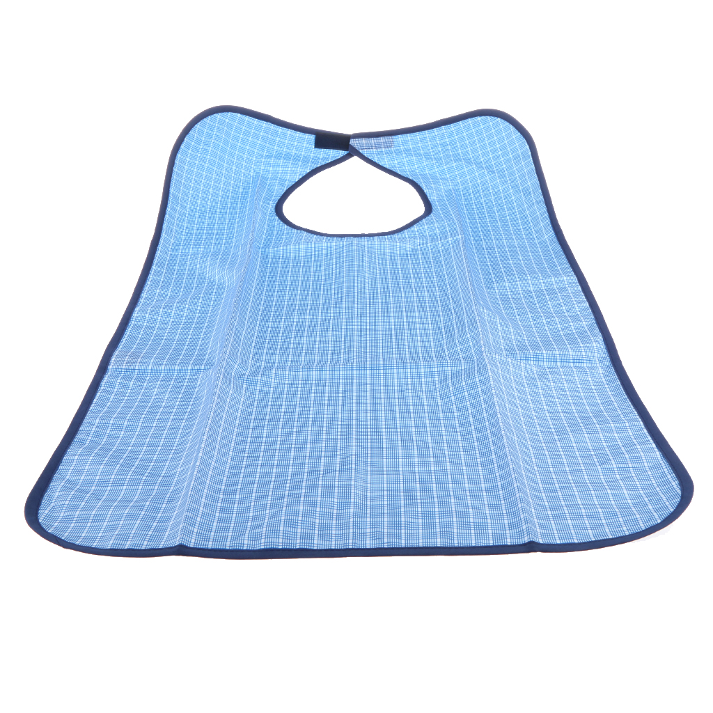 Protection imperméable pour bavoir pour adulte, tablier lavable avec poche: Light Blue