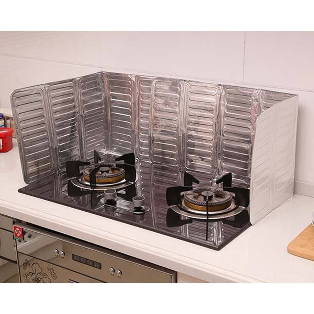 Aluminium Foil Oil Splatter Guard Plate Gas Stove Splash Proof Screen Baffle Home Kitchen Accessories Cooking Tools Gadgets