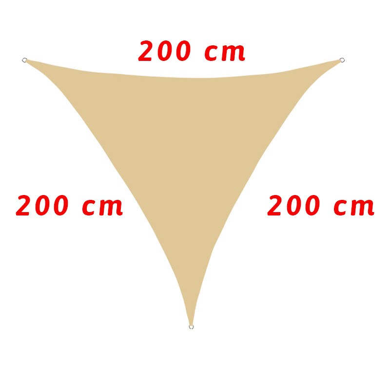 Sonne Sonnensegel Wasserdicht Dreieck Baldachin Sand Im Freien UV Sonnenschirm Segel für Terrasse Hof Hinterhof Garten Rasen Garten: Sand 2x2x2m