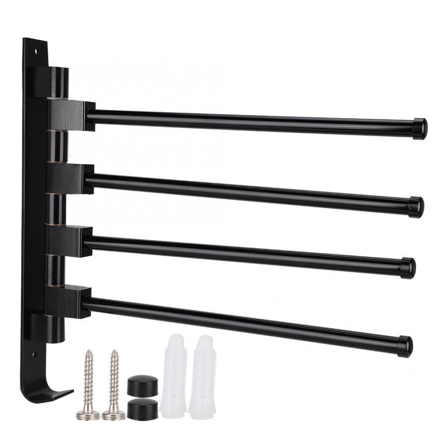 Porte-serviettes en aluminium, barre porte-serviettes mobile, porte-serviettes à plusieurs tiges, rangement, organisateur, pour la maison, l'hôtel, la salle de bain: Et