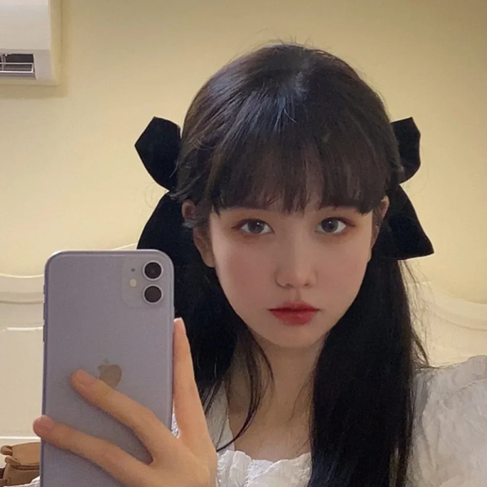 Pinces à cheveux avec ruban noir et blanc, 2 pièces, Vintage, épingle à cheveux latérale, Barrettes mignonnes pour filles, accessoires de coiffure pour femmes