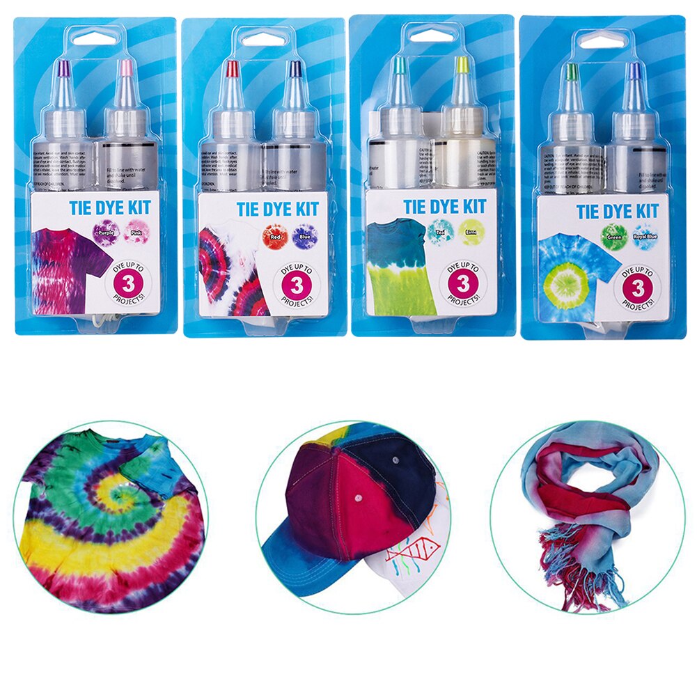 Ropa Graffiti colorido permanente textil no tóxico pintura agua fría accesorios tela decoración suministros Tie Dye Kit