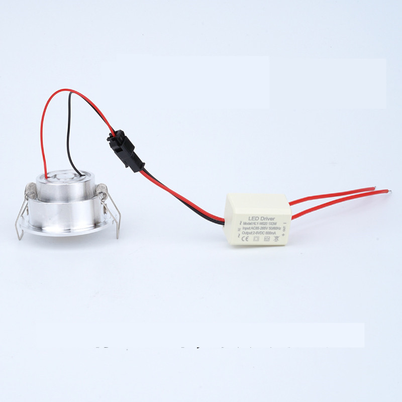 Mini foco Led COB de 5W, luz descendente LED regulable de 230v, pantalla de joyería en miniatura de níquel satinado, lámpara de gabinete con agujero cortado de 40mm