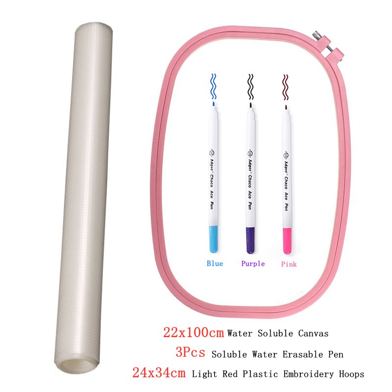 22x100CM Water Soluble Canvas Magic Cloth 14CT Cross Stitch Fabric Disappear In Water DIY Handmade Embroidery Sewing: Blue
