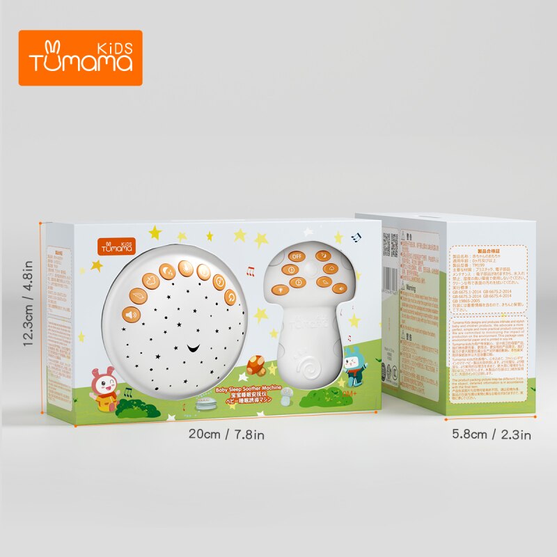 White Noise Machine Sleep Colorful light music sleep aid Therapy Sound Machine bedside toy for Baby Night Light/Volume Control