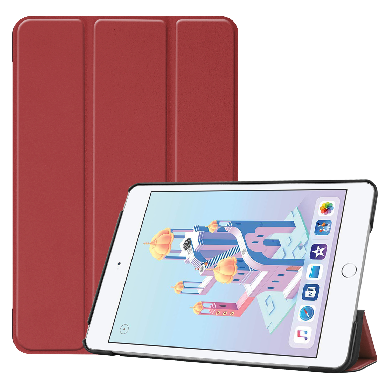 Deksel til ipad mini 7 ,  a17 pu-lærdeksel, stativ til nettbrett, bunndeksel til ipad mini 6, deksel til ipad mini 7 , 8.3- tommers: Tolv / Elfenben