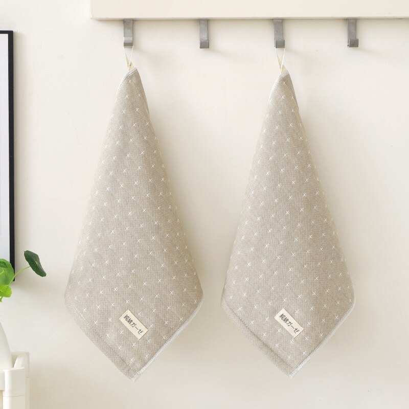 Square Towel Pure Cotton Geometric Printed Thicken Soft Towels Good Water Absorption Plain Dyed Home Bathroom Toalla Cuadrada: Color 10