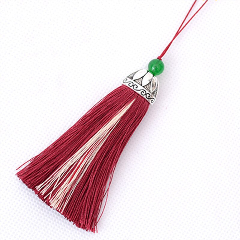 5Pcs Hat Tassels For Crafts Decorative Supplies DIY Home Textile Curtain Clothing Sewing Cord Tassel Fringe Trim: Bordeaux red