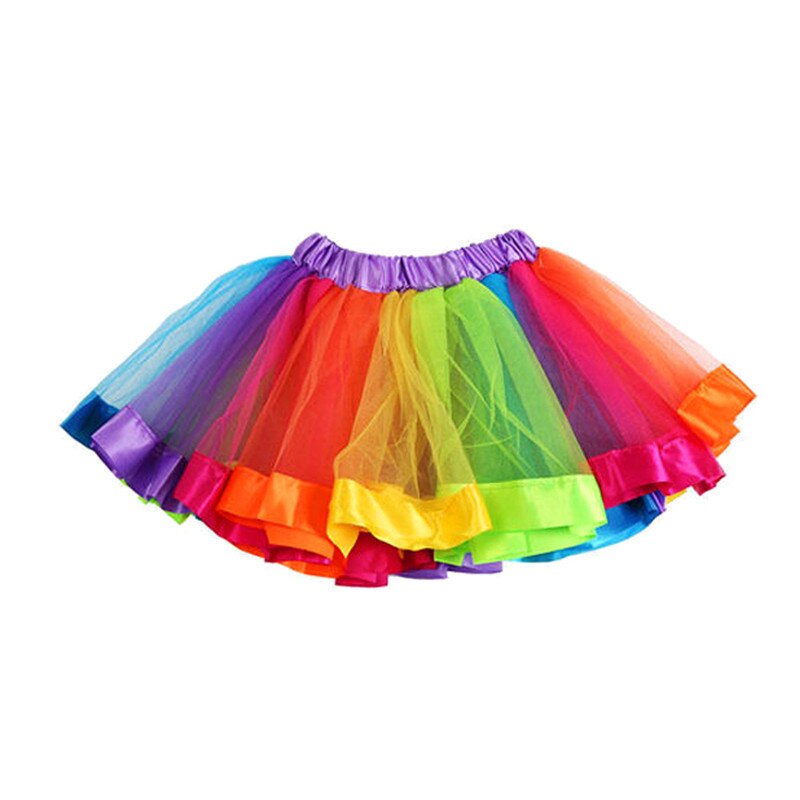 Regnbue tutu nederdele til baby pige underkjole bowknot nederdel tutu dansetøj prinsesse fest danse nederdele jupon tyl femme #10f