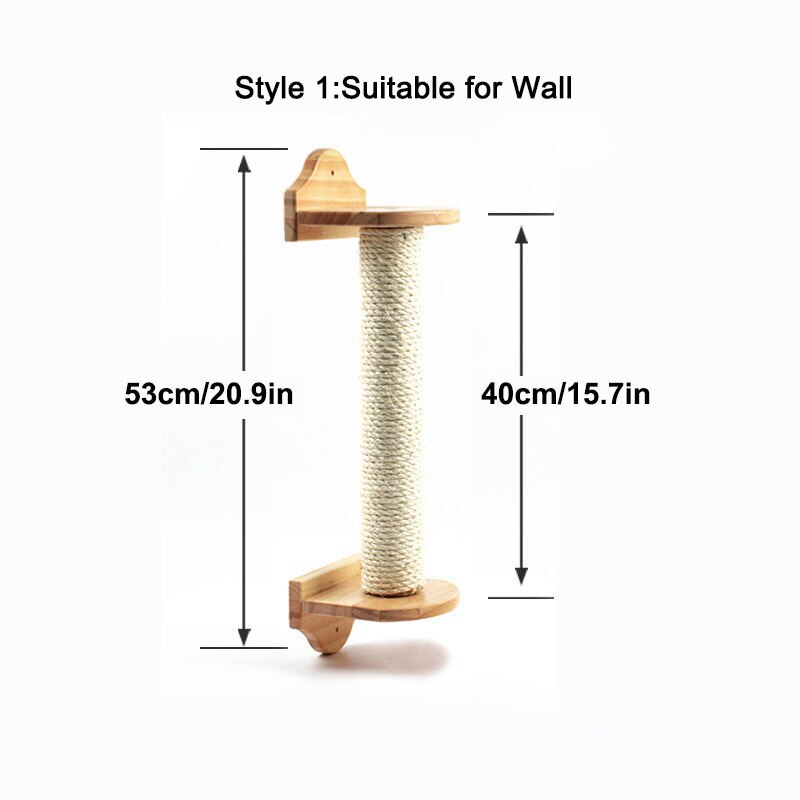Sisal Wall-Mounted Cat Scratching Post On The Wall Cage For Cats Climbing Play Cat Wall Furniture Kitten Scratchers Board Toys: Suitable for wall