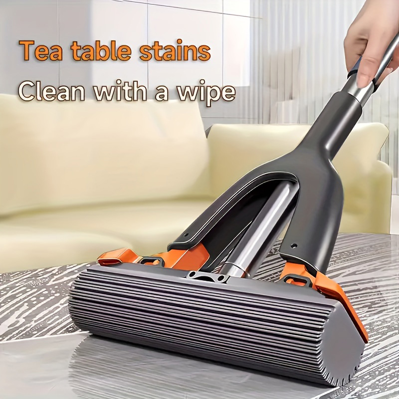 Untior mini svampmopp skrivbord självpressande stark absorberande rengöringsmedel handfri borste för hemmakök badrum rengöringsmedel