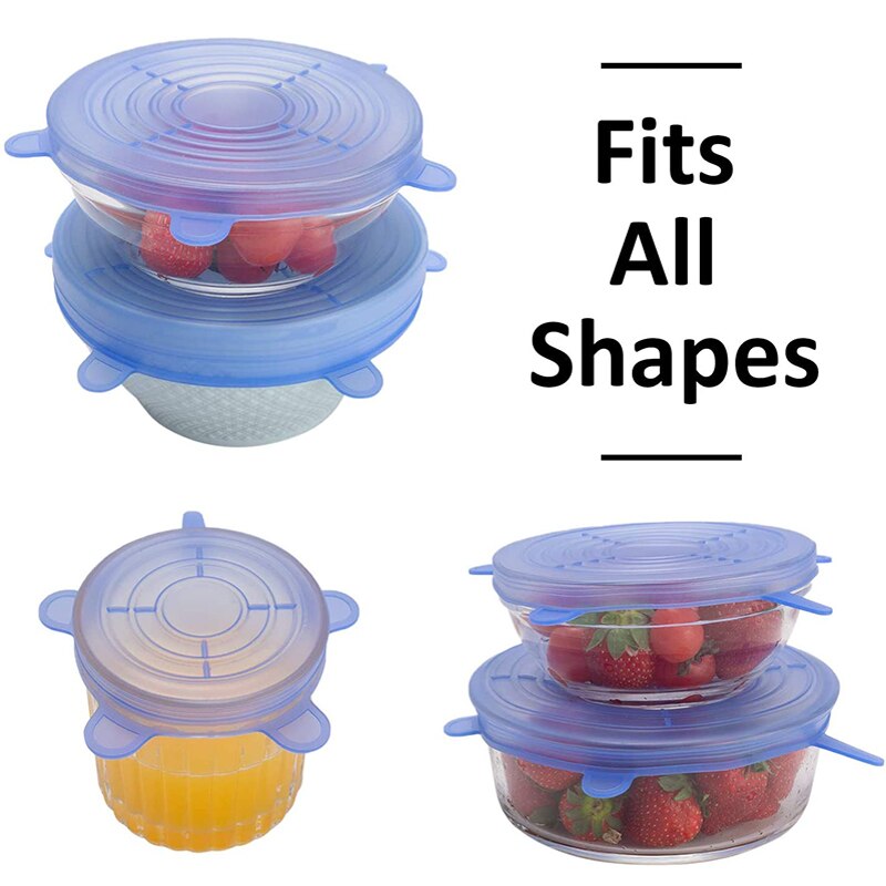Super Stretch Silicon Lids Universal Reusable Bowl Cover Lid for Cookware Pot Pan Food Silicone Cover Cap Microwave Cover Lid