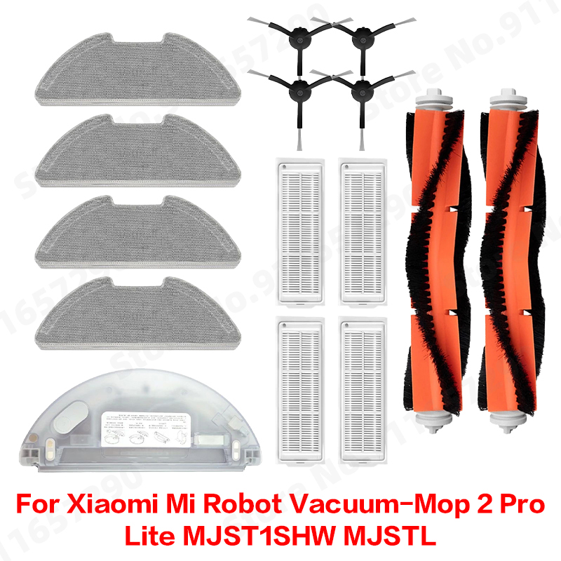 Para Xiaomi Mi Robot aspirador-mopa 2 Pro/Lite MJST1SHW MJSTL Cepillo principal lateral tanque de agua caja de polvo paño de mopa accesorios de filtro HEPA
