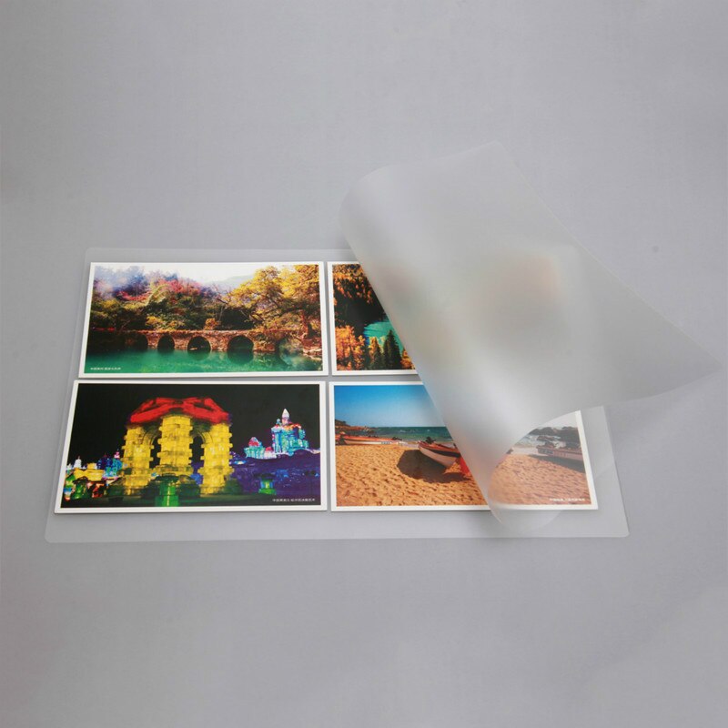 Película de sellado térmico, papel de embalaje térmico, 60 Mic A4 Pet/fotos/Documentos/certificados/imágenes, 50 piezas/lote de película fotográfica