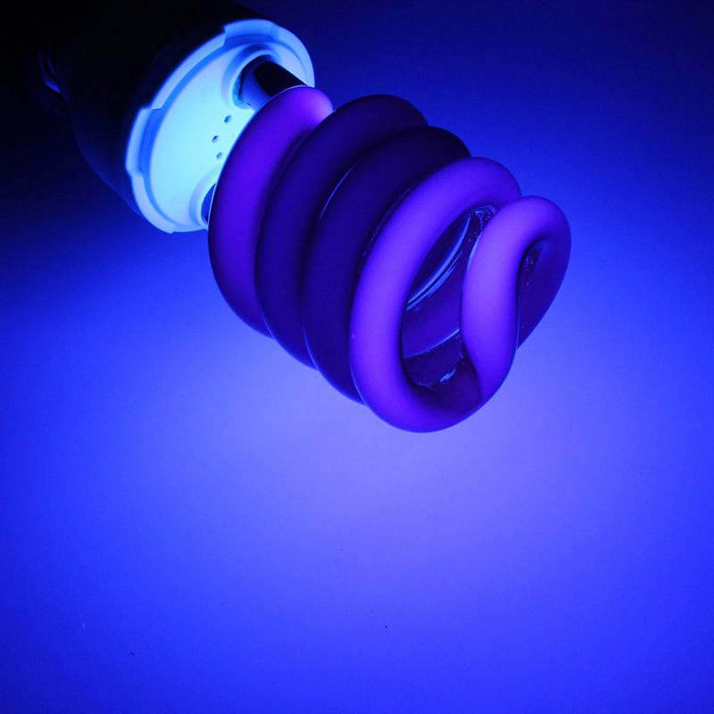 Lâmpada uv e27 15/20/30w espiral enegy economia uv ultravioleta fluorescente preto luz cfl lâmpada lâmpadas violeta 220v 300-400nm