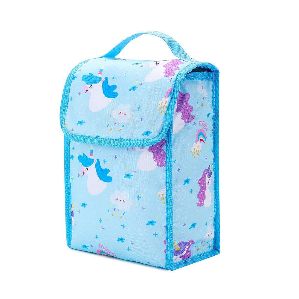 Meisjes Schooltassen Voor Kinderen Rugzak Met Lunch Tas Eenhoorn Leuke Cartoon Rugzak Kinderen Schooltas Voor Meisjes Mochila Escolar: lunch bag blue