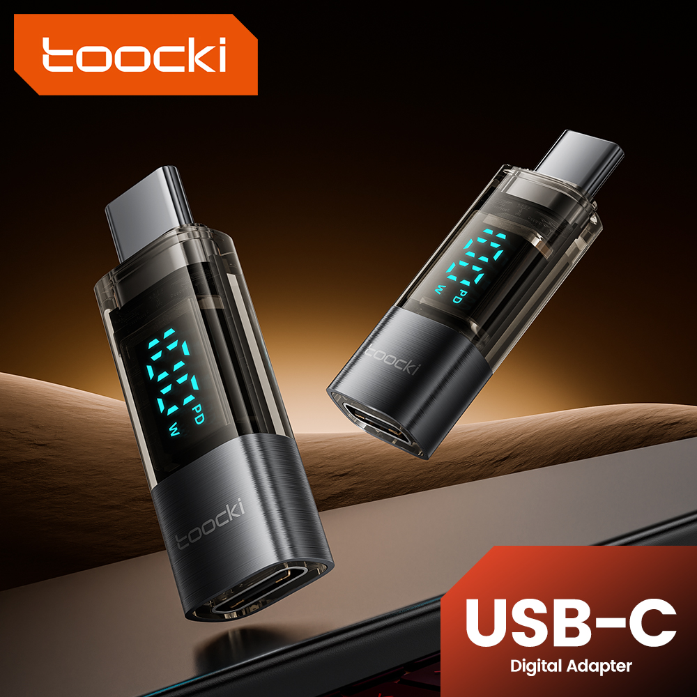 Toocki USB 2.0 OTG Adapter 100W USB C męskie na typ C żeńskie złącze do transmisji danych Xiaomi Samsung Macbook