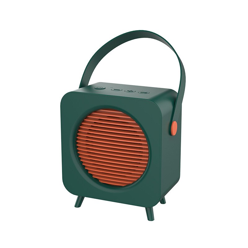 Simple Stylish Portable Speaker Retro Bluetooth Audio Small Portable Car Home Subwoofer Portable Bluetooth Speaker: Green