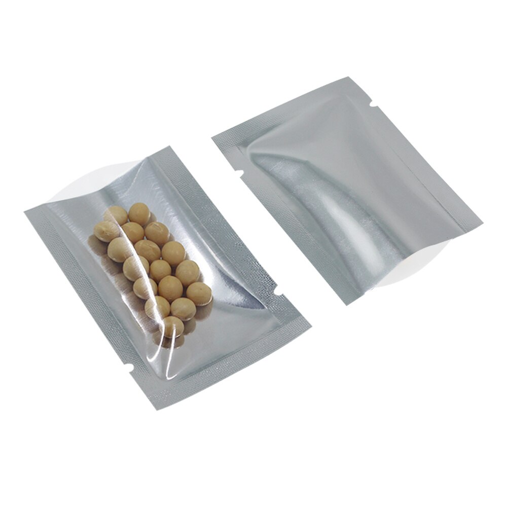 300Pcs 6x9cm Bunte Aluminium Folie Verpackung Tasche Snack Kaffee Lagerung tasche Lebensmittel Grade Mylar Pouch Open top Wärme Dichtung Vakuum Tasche: Silver and Clear