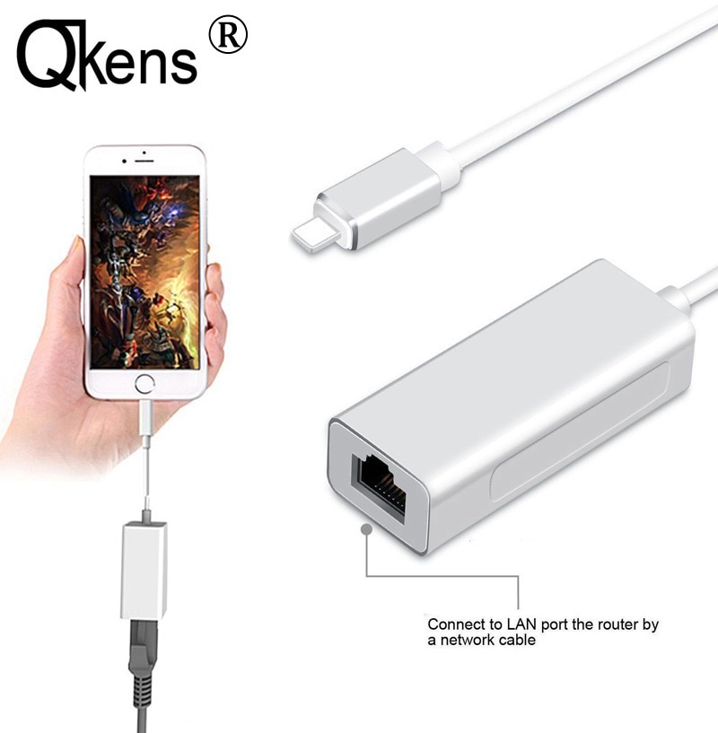 100Mbps iOS Network Cable Adapter for IPhone 11 pro MAX X XS XR 5 6 7 8 Plus Ipad To RJ45 Ethernet Wired Link Surf the Internet