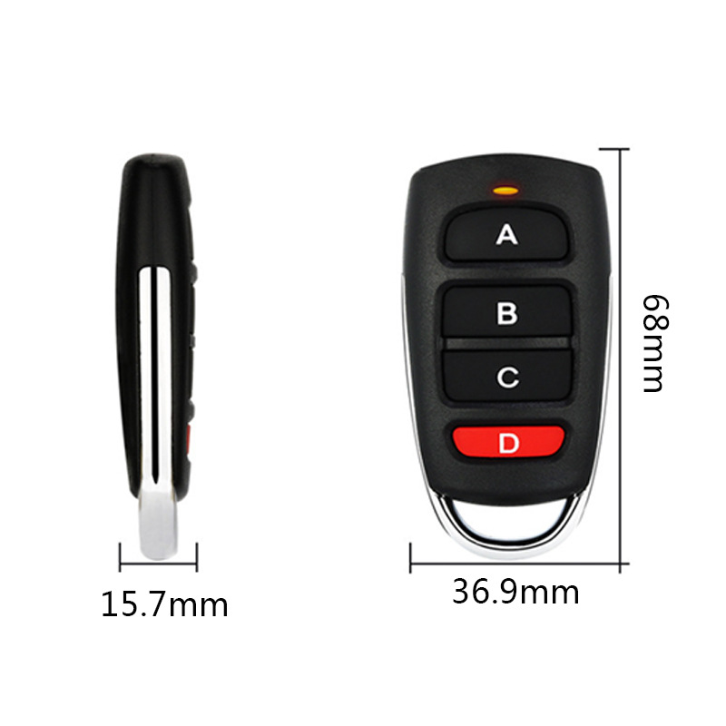 4 botones inalámbrico RF 315MHz/433,92 MHz Control remoto copia código puerta de garaje duplicador llave abridor remoto