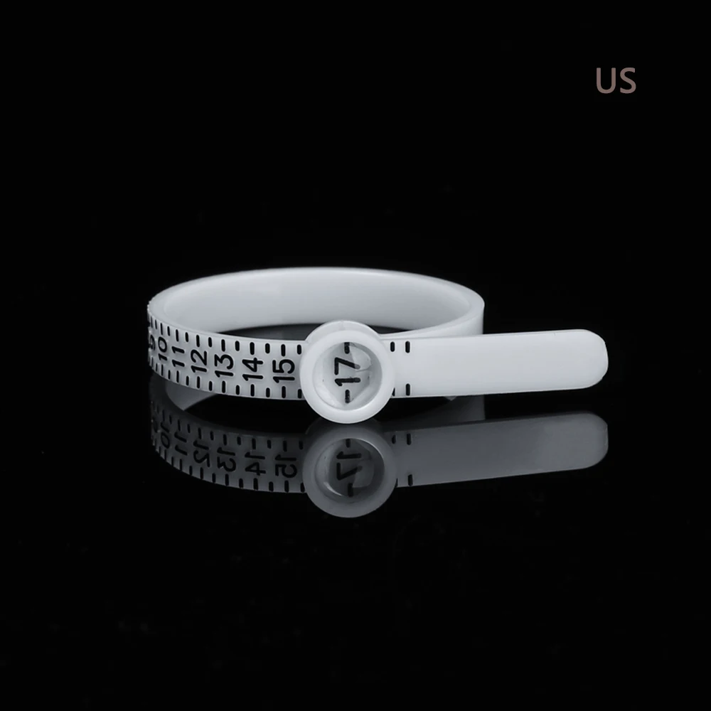 Pierścień Sizer środek z lupa palec Gauge oryginalny Tester palec cewki pierścień narzędzie rozmiar UK/US/ue/JP rozmiar miara pierścień Sizer: Czerwony