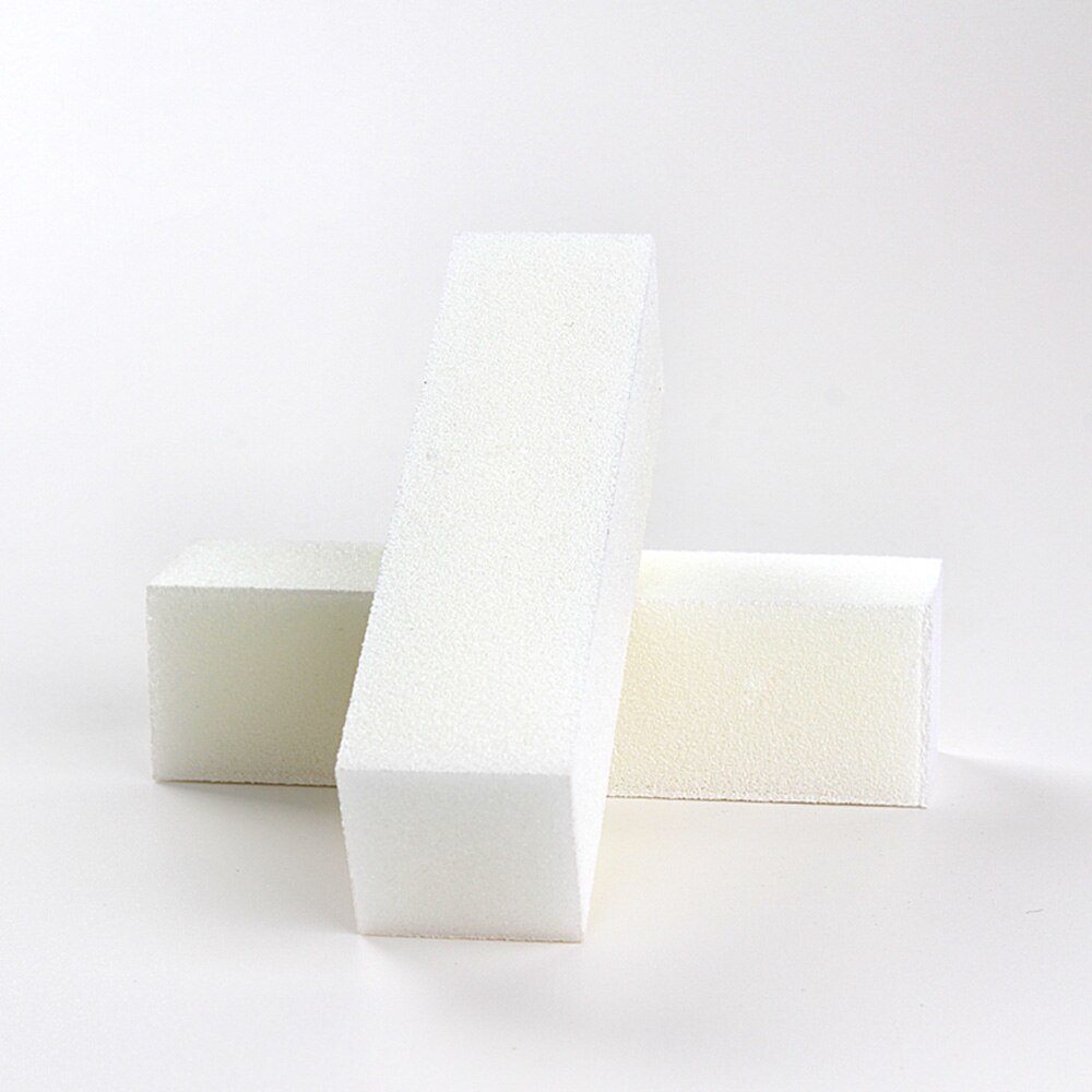 2 Stks/partij White Nail Buffer Lima Professionele Manicure Wasbare Nail File Buffer Spons Schuren Polijstmachine Blok Wegwerp Nailfile Gereedschap Acryl filer