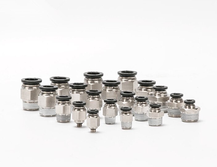 M5 BSPT Male Thread to 4mm 6mmHole Tube Air Pneumatic Straight Quick Connector Fittings