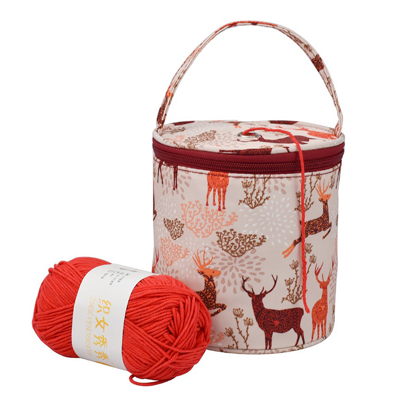 Neue Garn Häkeln Gewinde Lagerung Tasche Runde Gestrickte Wolle Taschen Reise Organizer Lagerung Tasche NäHenne Werkzeuge Zubehör