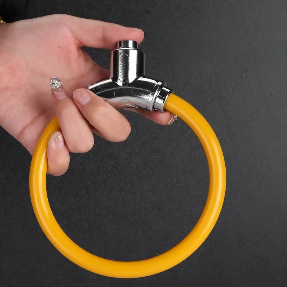 Bike Lock Thick Steel Cable & Alloy Ring Cut-Resistant Waterproof for Mountain/Road/E-Bikes Bicycle Accessories Sports cycling
