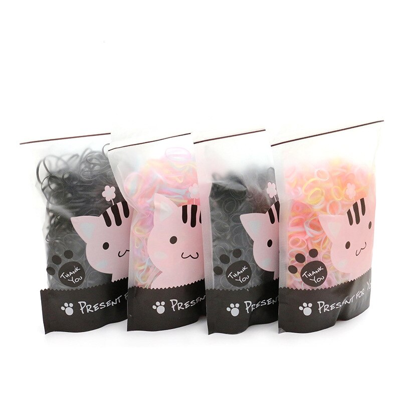 Kleurrijke Kinderen 1000 Wegwerp Kleine Elastiekjes Zal Niet Pijn Het Haar Styling Haar Accessoires Rubberen Band Styling