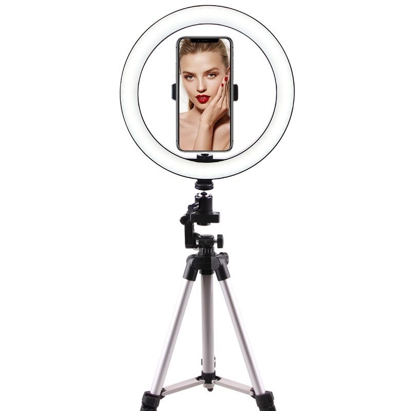 16cm/20cm/26cm rengasvalo himmennettävä kamera valokuvastudio puhelin video led kauneusvalokuvaus rengaslamppu 19/103 cm kolmijalka