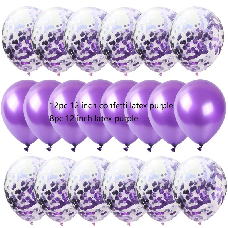 Supports de ballons cylindriques, 7 Tubes, décoration de fête prénatale, pour anniversaire, 7 Tubes: purple