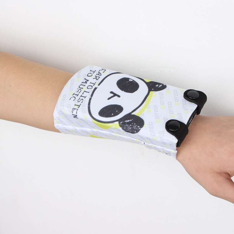 Armbånd telefon etui på hånden sport armbånd egnet til 7 inche mobil bevægelse telefon armbånd taske til iphone max xiaomi huawei: Panda