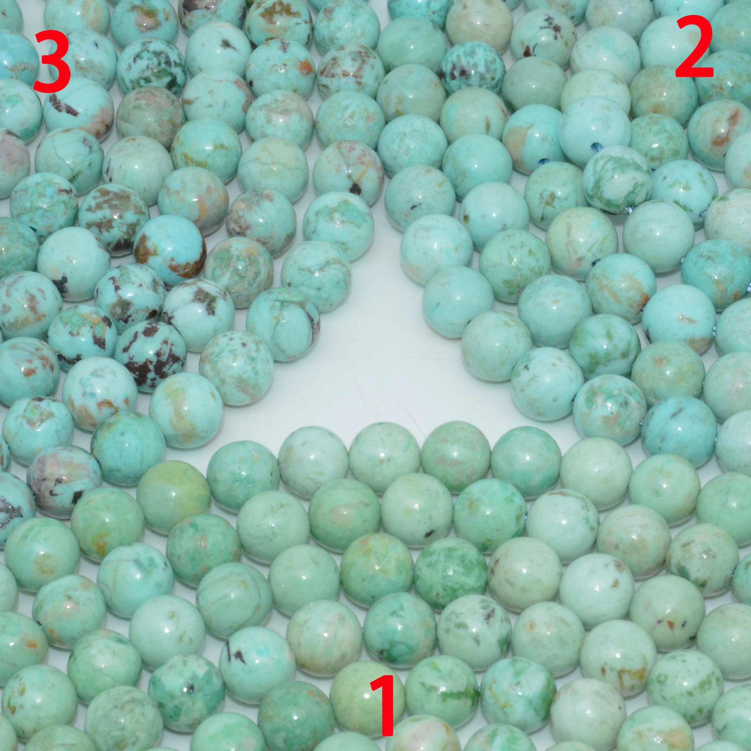 Natuurlijke Peru Turquoise Gemengde Quailty Losse Ronde Kralen 8Mm