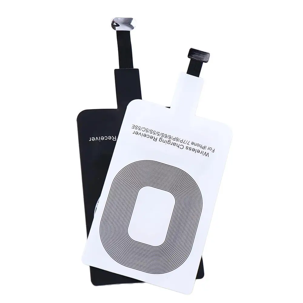 Typ-c-adapter qi trådlös laddning induktionspatchladdningsspolemottagare laddare för iphone 5 5s se 6 6s 6 plus 7 plus android