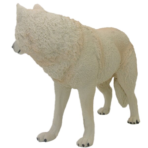 Big White Wolf Toy Forest Wild Animal Model Home Decoration Children Education: White