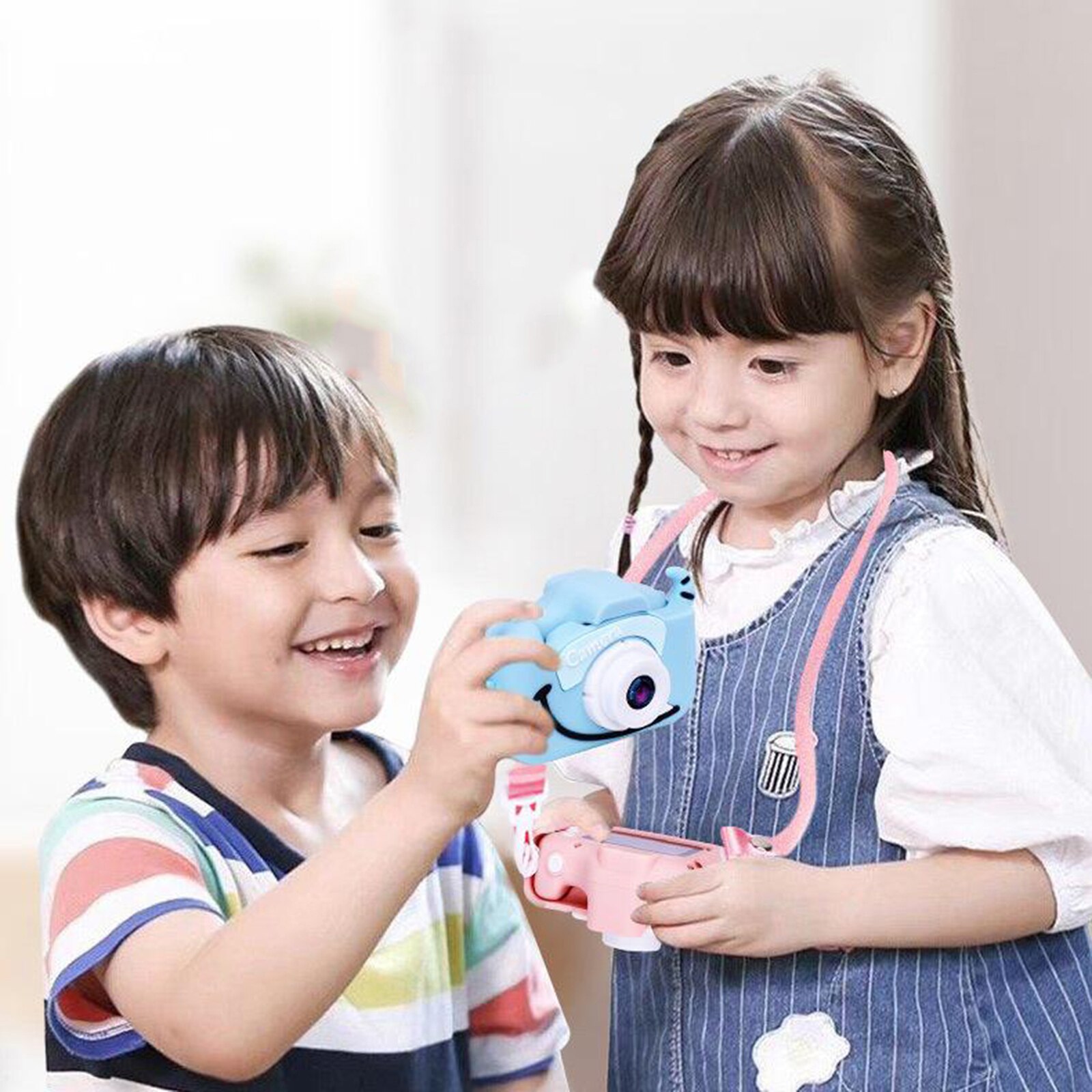 2.0 ''Mini Digitale Kinderen Camera Hd 1080P Ips Camera Speelgoed Cadeau Voor Kinderen: Blue Cow