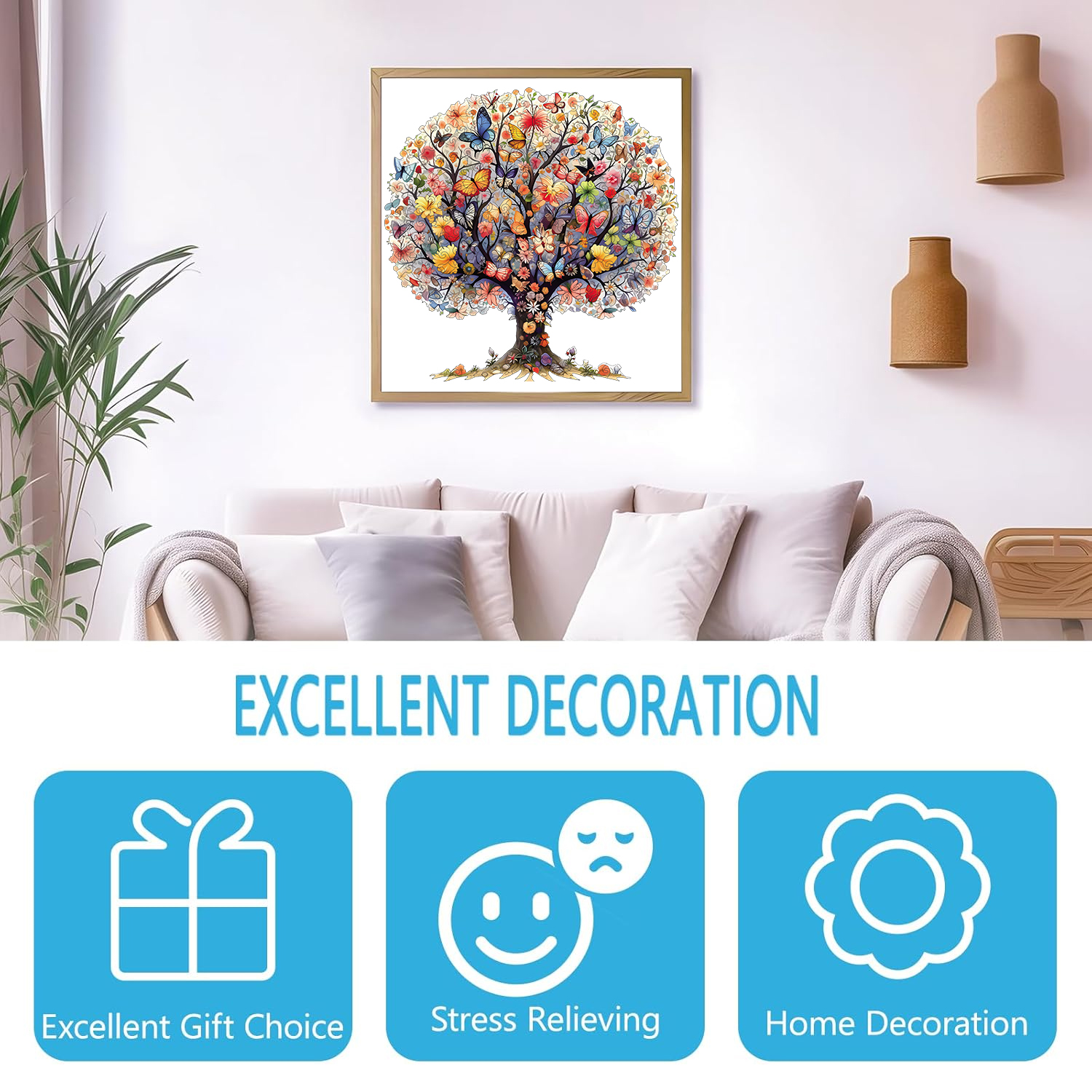 Tree of life Wooden Puzzle, Concentration Training For Adults, Hallowee Christma Birthday , Home Decor