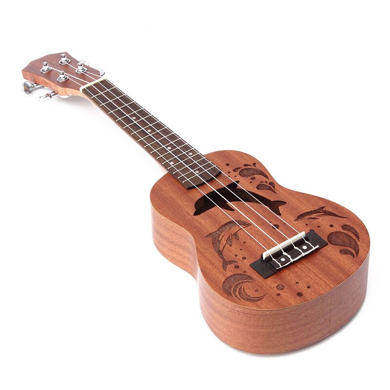 21 Inch Soprano Ukulele Uke Hawaii Guitar Sapele 15 Fret Wood Ukulele Musical Instruments For Begginer