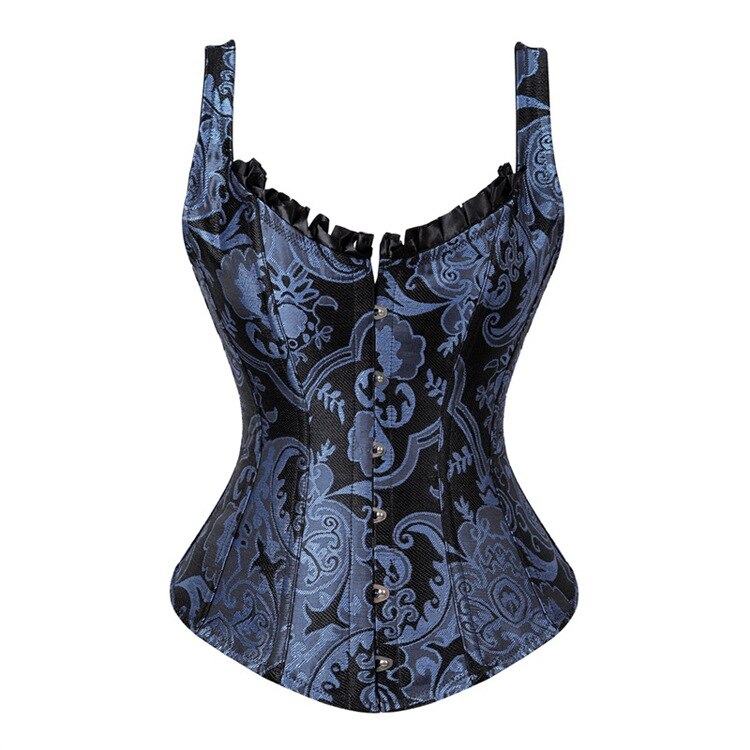 Dames bustier GOFLEX RIB LONGLINE BRA petrolblauw