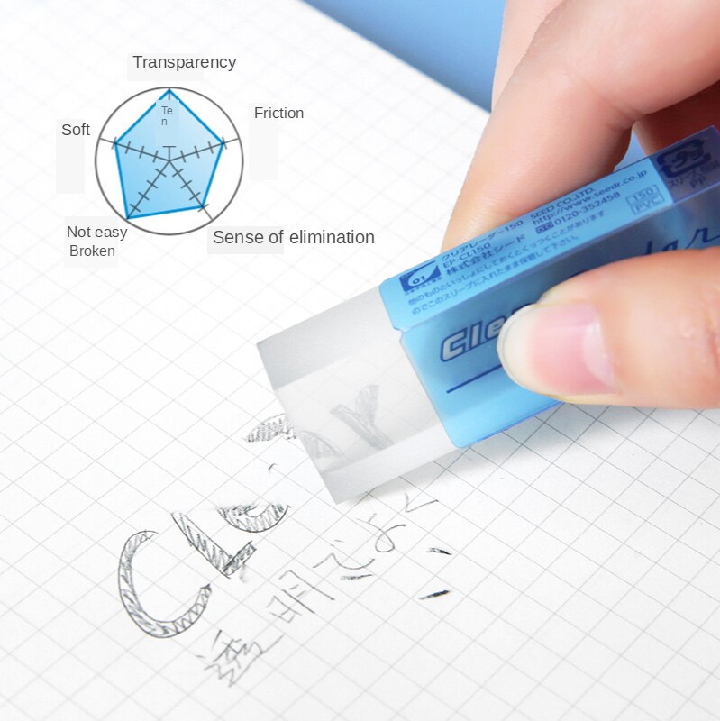 Transparent Pencil Erasers for Kids Eraser Student Art Drawing Rectangular Eraser Sketch Soft Glue Mini Brinquedos De Borracha