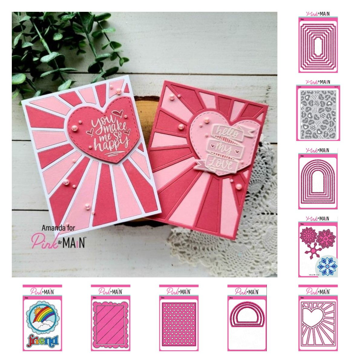 Love Rectangle Metal Cutting Dies and Silicone Stamps Stencil for Scrapbooking Album Decoration Craft for DIY Greeting Card