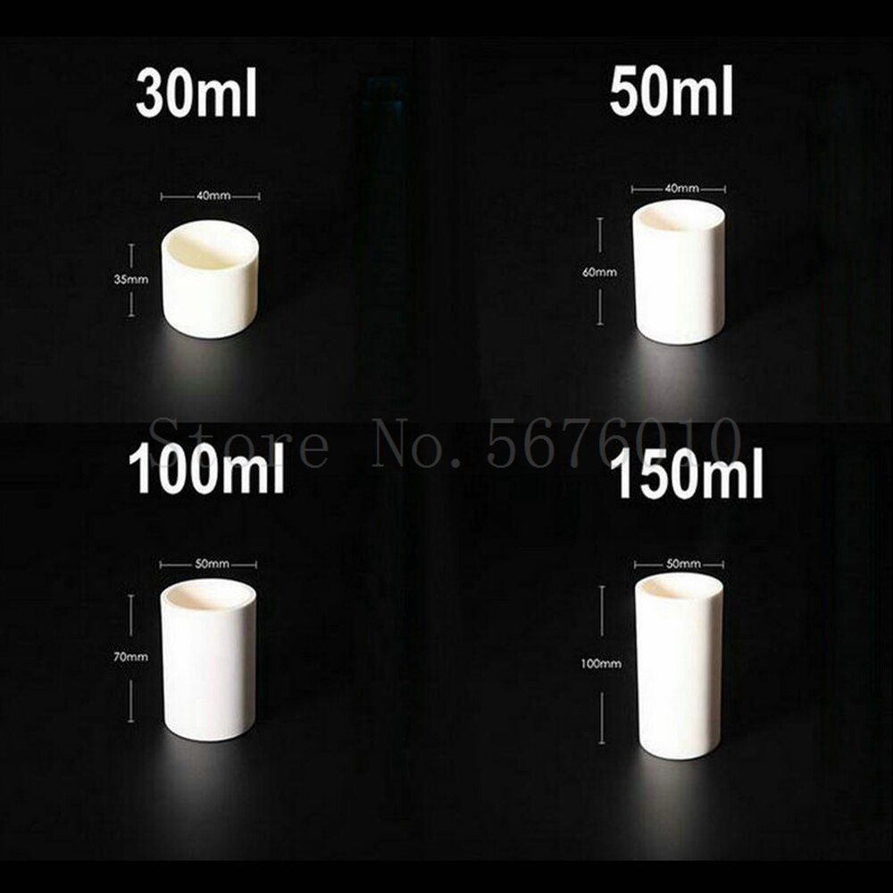 1pcs Lab cylindrical Corundum crucible 5ml to 1000ml 99% alumina Ash crucible High temperature resistance 1600 degrees