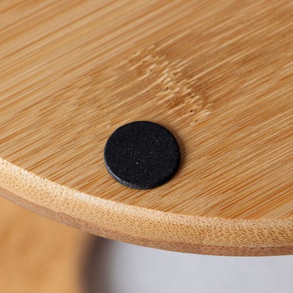 BMBY-Wine Glass Holder Bamboo Tabletop Wine Glass Drying Racks Camping for 6 Glass and 1 Wine Bottle