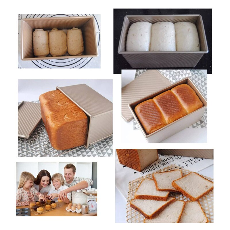 Brødform med låg bølgepap non-stick bageware kulstofstål brød toast form brød bageform