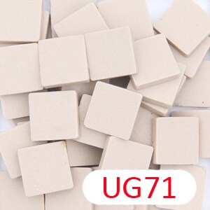 200 gram / 2 cm (18mm )  uglaserede porcelænsfliser: Ug71