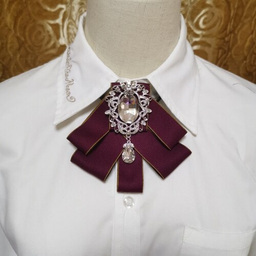 [Jeweled wisiorek] muszka damska styl japońnarty muszka dopasowana koszula sukienka z kokardą ślub prezent dla mężczyzny zestaw dla kobiet: jiuhong