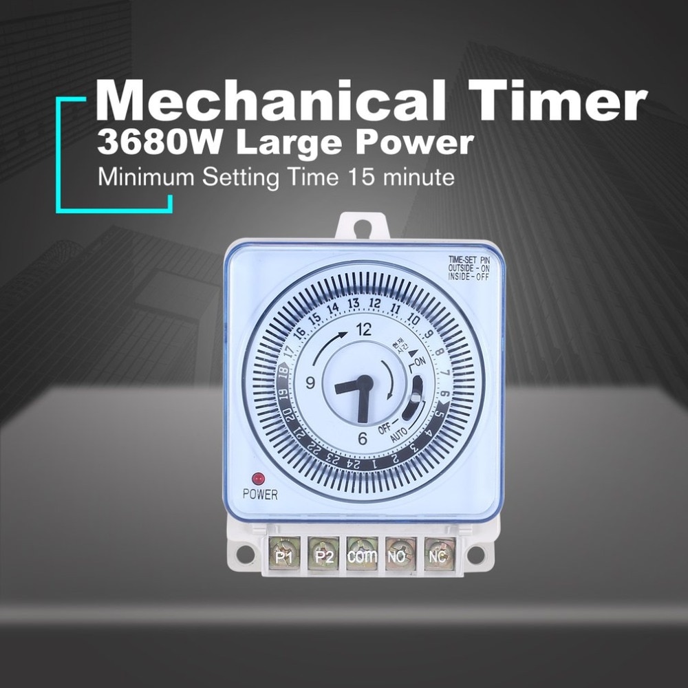 Mechanical Relay Timer 230V Time Counter Reminder 15min 24h Kitchen Countdown Energy Saving Controller Industrial Timing Switch